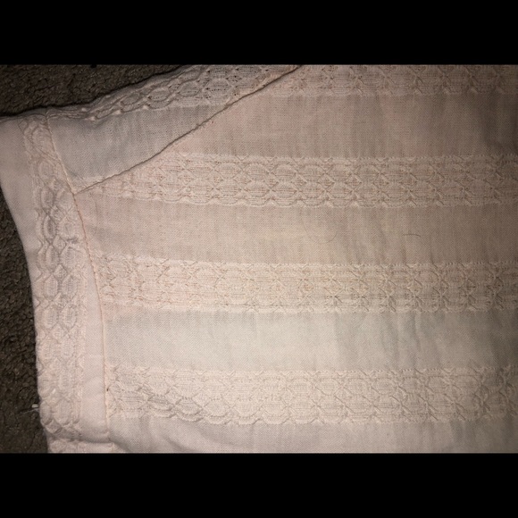 Cream Linen look/ Cotton Shorts with embroidery! - Picture 3 of 3